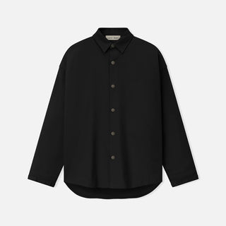 COTTON CANVAS OVERSHIRT - VINTAGE BLACK