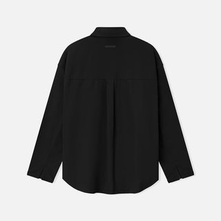 COTTON CANVAS OVERSHIRT - VINTAGE BLACK
