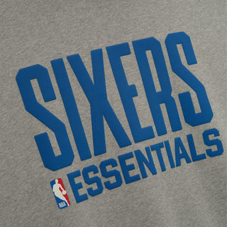 SIXERS SPORT HOODIE - CONCRETE HEATHER / RED