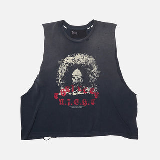 THRILLER NIGHT CUT OFF TEE - VINTAGE BLACK