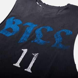 THRILLER NIGHT CUT OFF TEE - VINTAGE BLACK