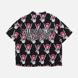 MIDNIGHT SNACK BUTTON DOWN - BLACK