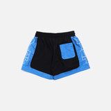 NYLON ROW SHORTS - BLACK / BLUE
