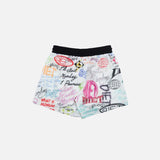 SCRIBBLE MESH SHORTS - MULTI