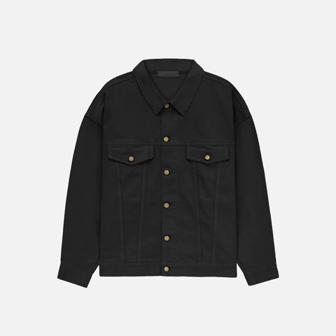 ESSENTIALS DENIM JACKET - JET BLACK