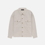 ESSENTIALS DENIM JACKET - SILVER CLOUD