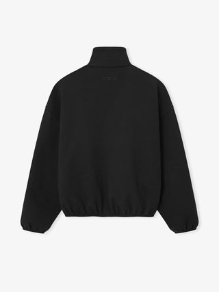 MODERN TRACK JACKET W/ PIPING - JET BLACK / CLOUD WHITE
