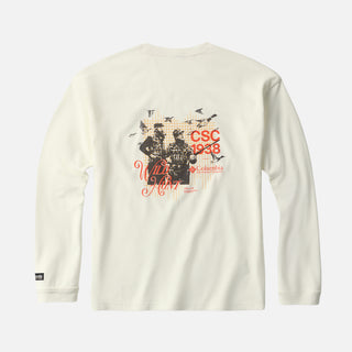 CSC1938 V1 PRINTED LONG SLEEVE TEE - SEA SALT