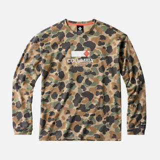 CSC1938 V1 PRINTED LONG SLEEVE TEE - BRITISH TAN DUCK CAMO