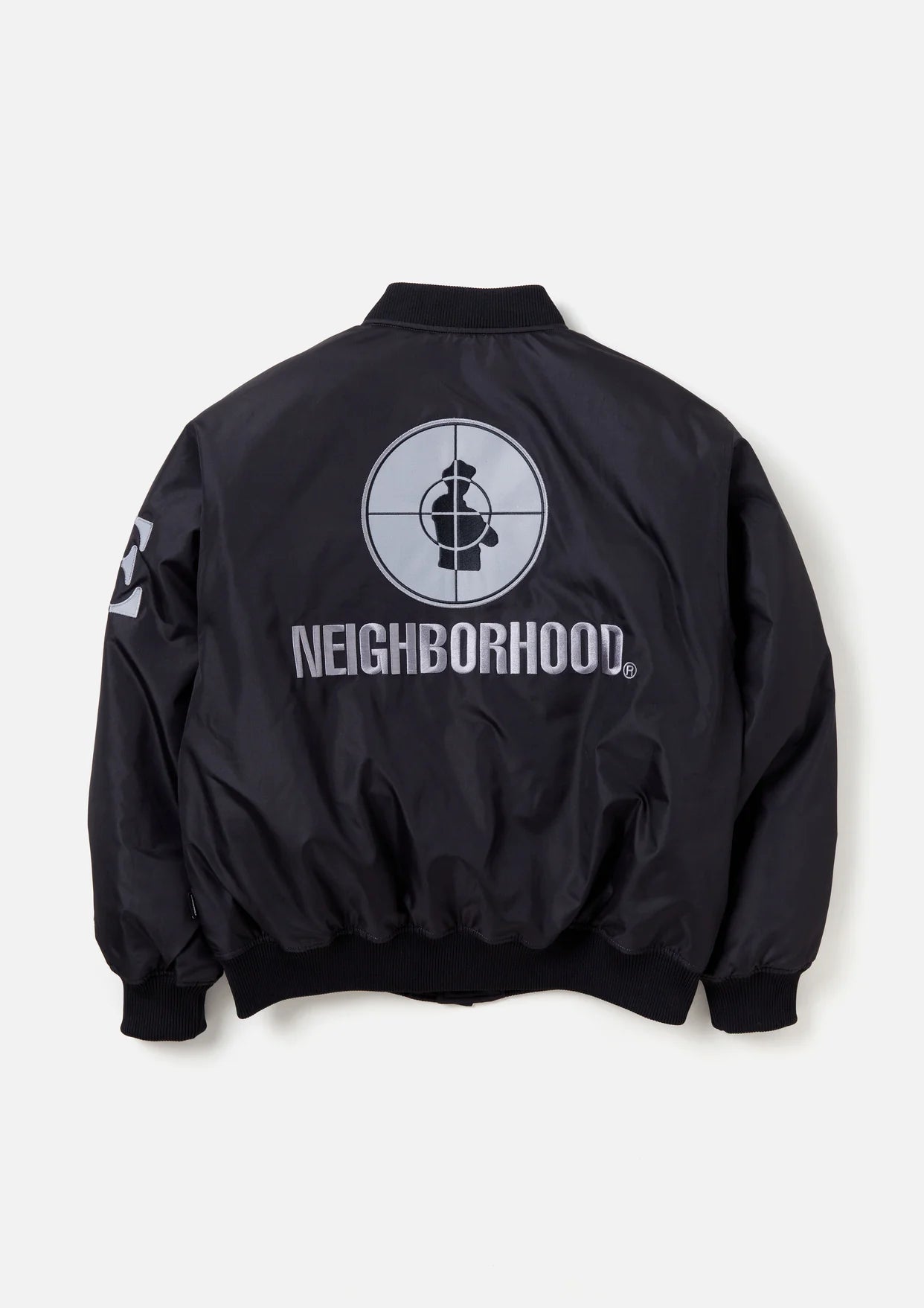 NH X PUBLIC ENEMY X MAJESTIC BASEBALL JACKET - BLACK