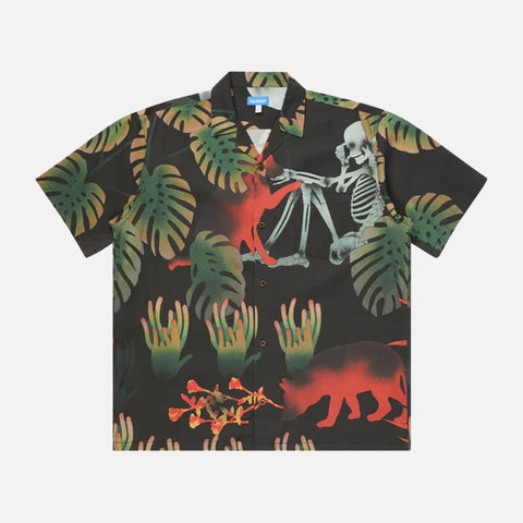 VISION QUEST SS BUTTON UP SHIRT - BLACK / PRINT