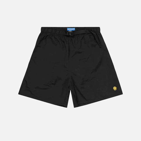 SMILEY TECH SHORTS - BLACK