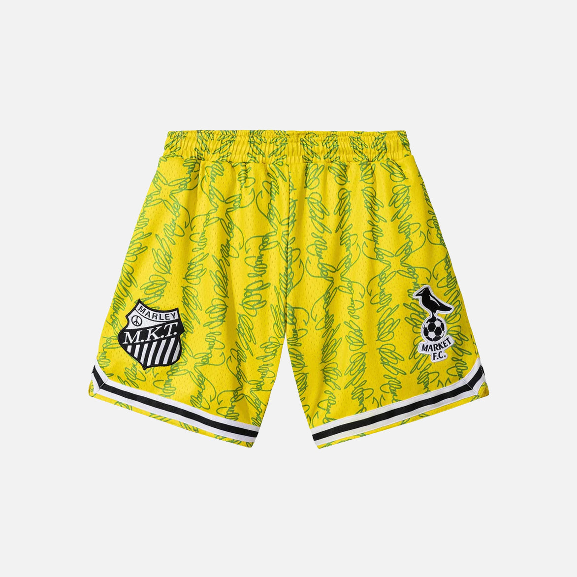 BOB MARLEY SOCCER SHORTS - YELLOW