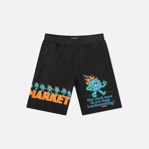 KEEP GOING SWEATSHORTS - BLACK