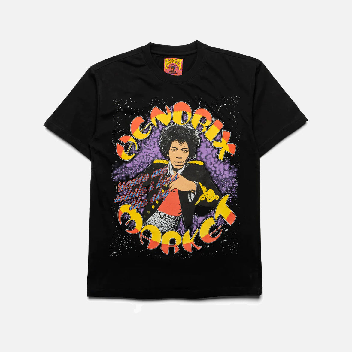 HENDRIX KISS THE SKY T-SHIRT - BLACK