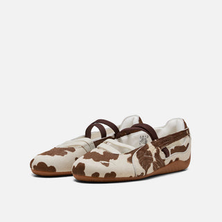 WMNS SPEEDCAT BALLET COW PRINT - CHOCOLATE BROWN / WARM WHITE