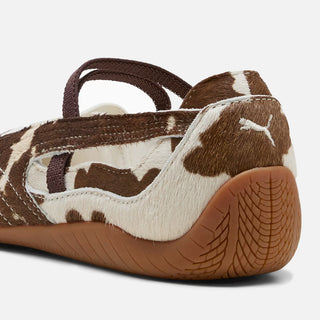 WMNS SPEEDCAT BALLET COW PRINT - CHOCOLATE BROWN / WARM WHITE