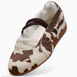 WMNS SPEEDCAT BALLET COW PRINT - CHOCOLATE BROWN / WARM WHITE