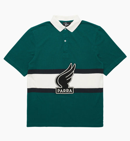 WINGED LOGO POLO SHIRT - TEAL / OFF WHITE