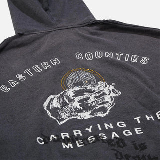 CARRYING THE MESSAGE ZIP HOODIE - VINTAGE BLACK