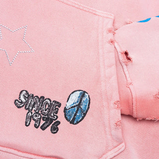 OKI DOG HOODED SWEATSHIRT - PINK