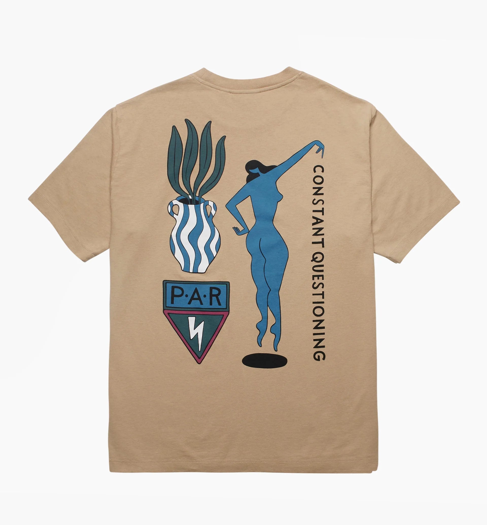 QUESTIONING TEE - BEIGE