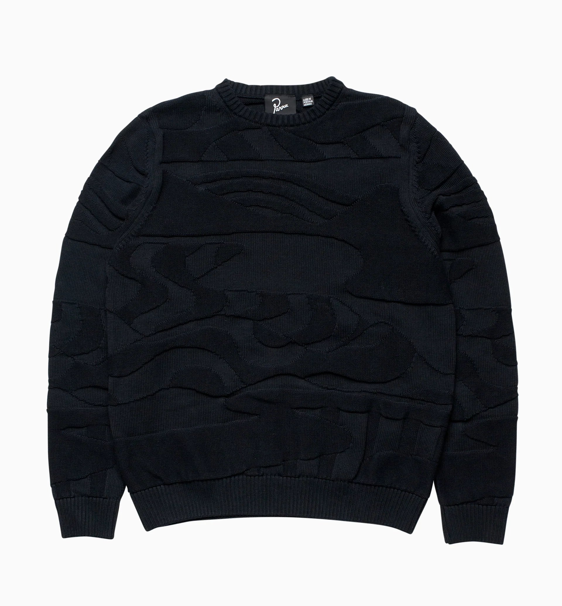 LANDSCAPED KNITTED PULLOVER - NAVY