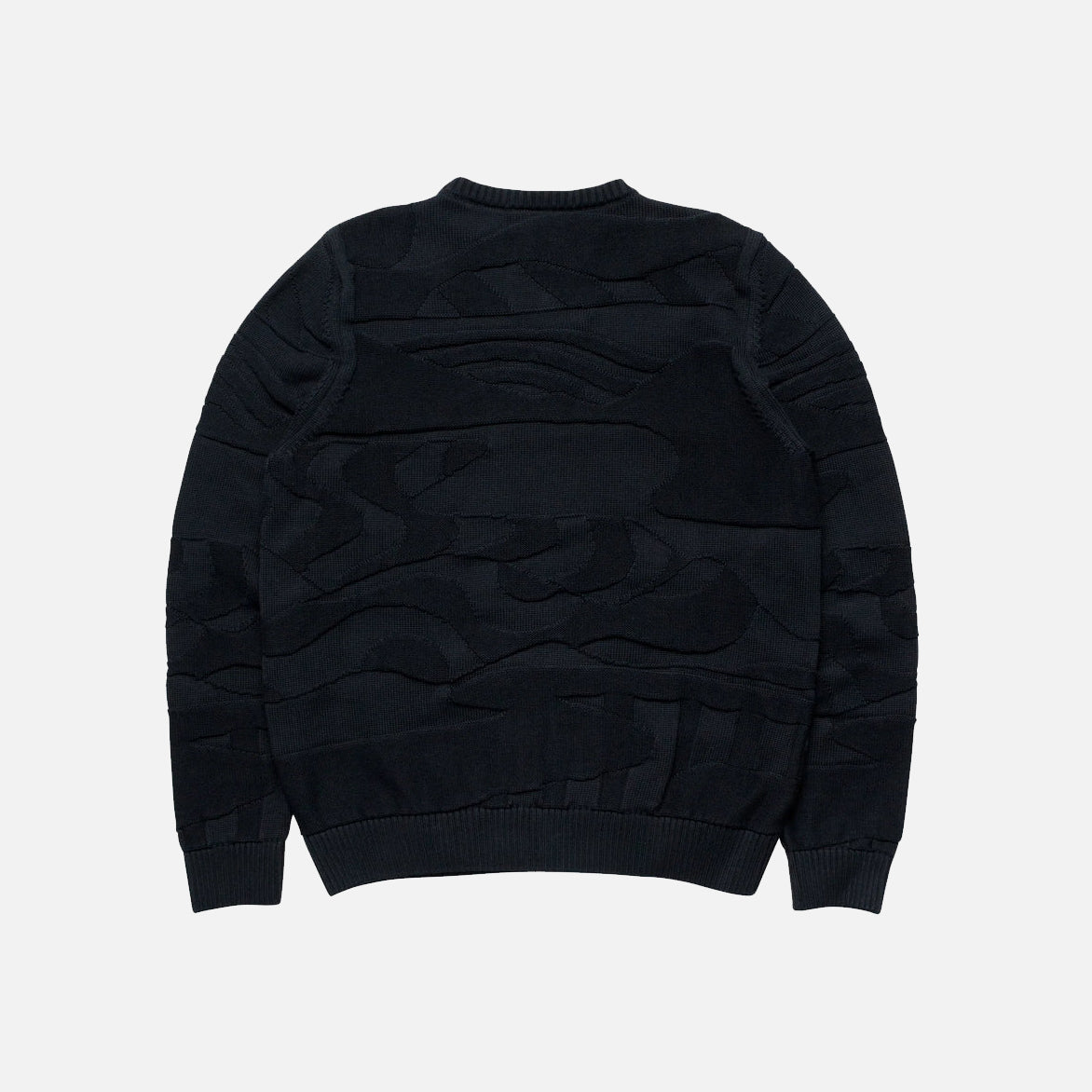 LANDSCAPED KNITTED PULLOVER - NAVY