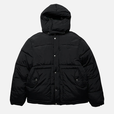 TREES IN WIND PUFFER JACKET - BLACK