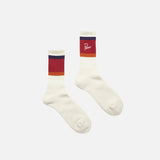 SCRIPT LOGO CREW SOCKS - OFF WHITE