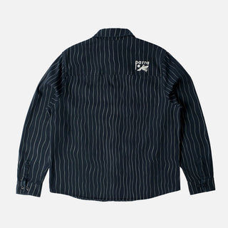 MEANDERING LINES SHIRT - NAVY BLUE