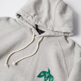 CROW LOGO HOODED SWEATSHIRT - HEATHER GREY