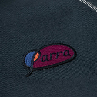 CIRCLED SCRIPT LOGO HOODED SWEATSHIRT - BLUE