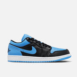 AIR JORDAN 1 LOW - BLACK / UNIVERSITY BLUE