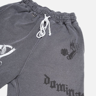 CARRYING THE MESSAGE SWEATSHORT - VINTAGE BLACK
