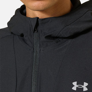 UA UNSTOPPABLE WOVEN JACKET - BLACK / SILVER REFLECTIVE