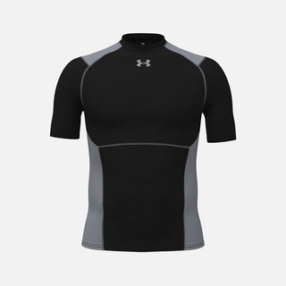 UA HEAT GEAR ELITE S/S - ULTIMATE BLACK / STEEL