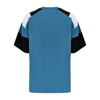 OVERSIZED PANELLED T-SHIRT - BLUE / WHITE / BLACK