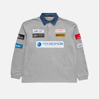 RUGBY POLO - GREY MARL