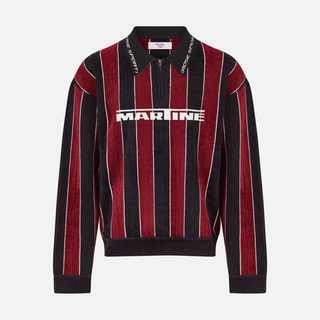 SPORTY LOGO POLO - BLACK / BURGUNDY