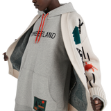 NINA CHANEL ABNEY X TIMBERLAND ITARSIA KNIT CARDIGAN - BEIGE / GREEN / BLACK