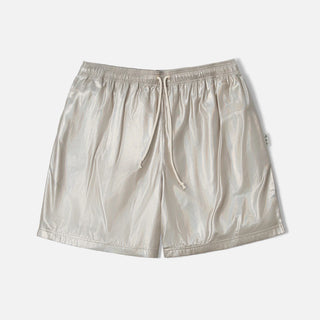 LIQUID METAL SHORTS - SILVER