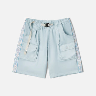 WATERPROOF NYLON TAFFETA SPRING SHORTS - LIGHT BLUE