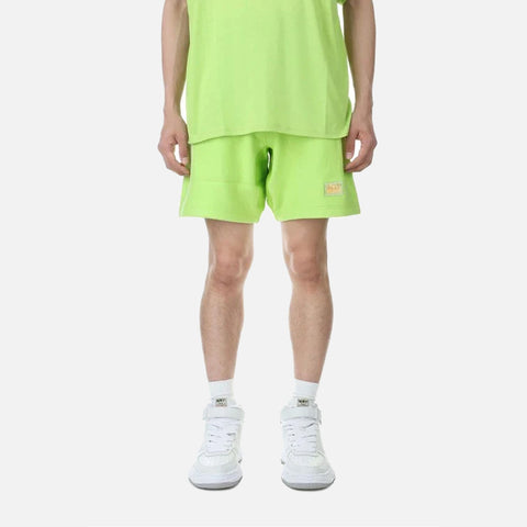 ABC.123. TRI-TONE SWEATSHORTS - CITRINE GREEN