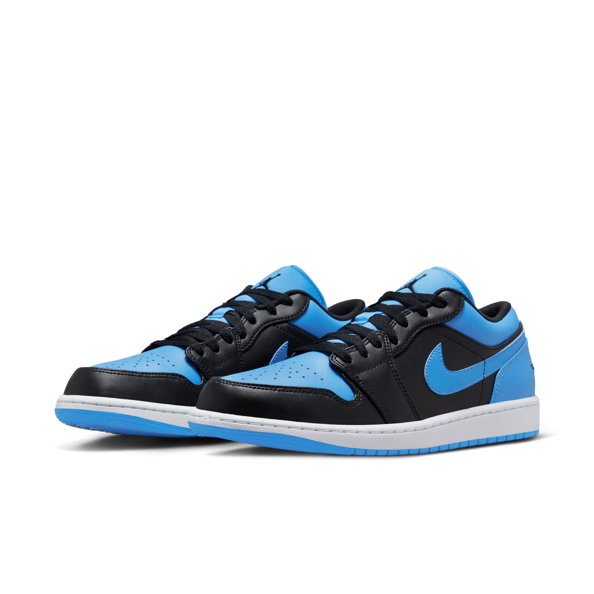 AIR JORDAN 1 LOW - BLACK / UNIVERSITY BLUE