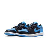 AIR JORDAN 1 LOW - BLACK / UNIVERSITY BLUE