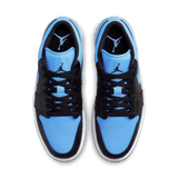 AIR JORDAN 1 LOW - BLACK / UNIVERSITY BLUE