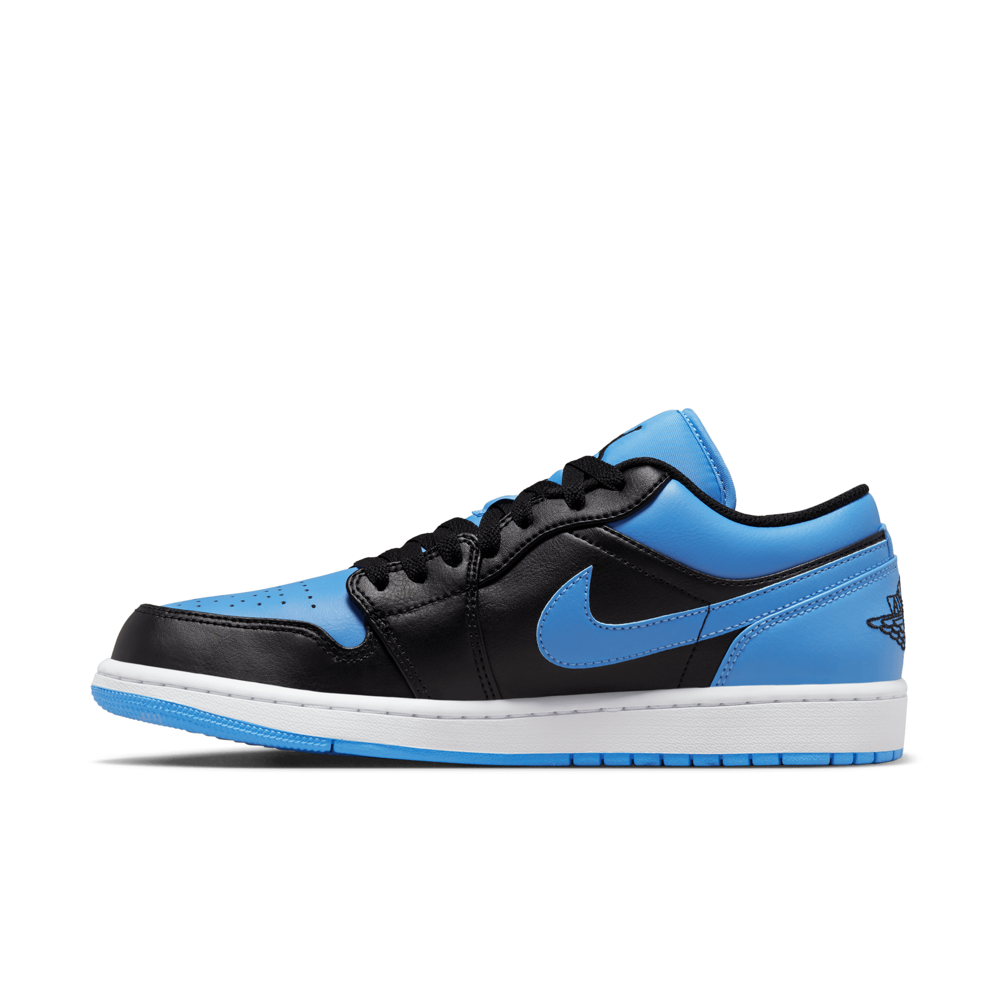 AIR JORDAN 1 LOW - BLACK / UNIVERSITY BLUE