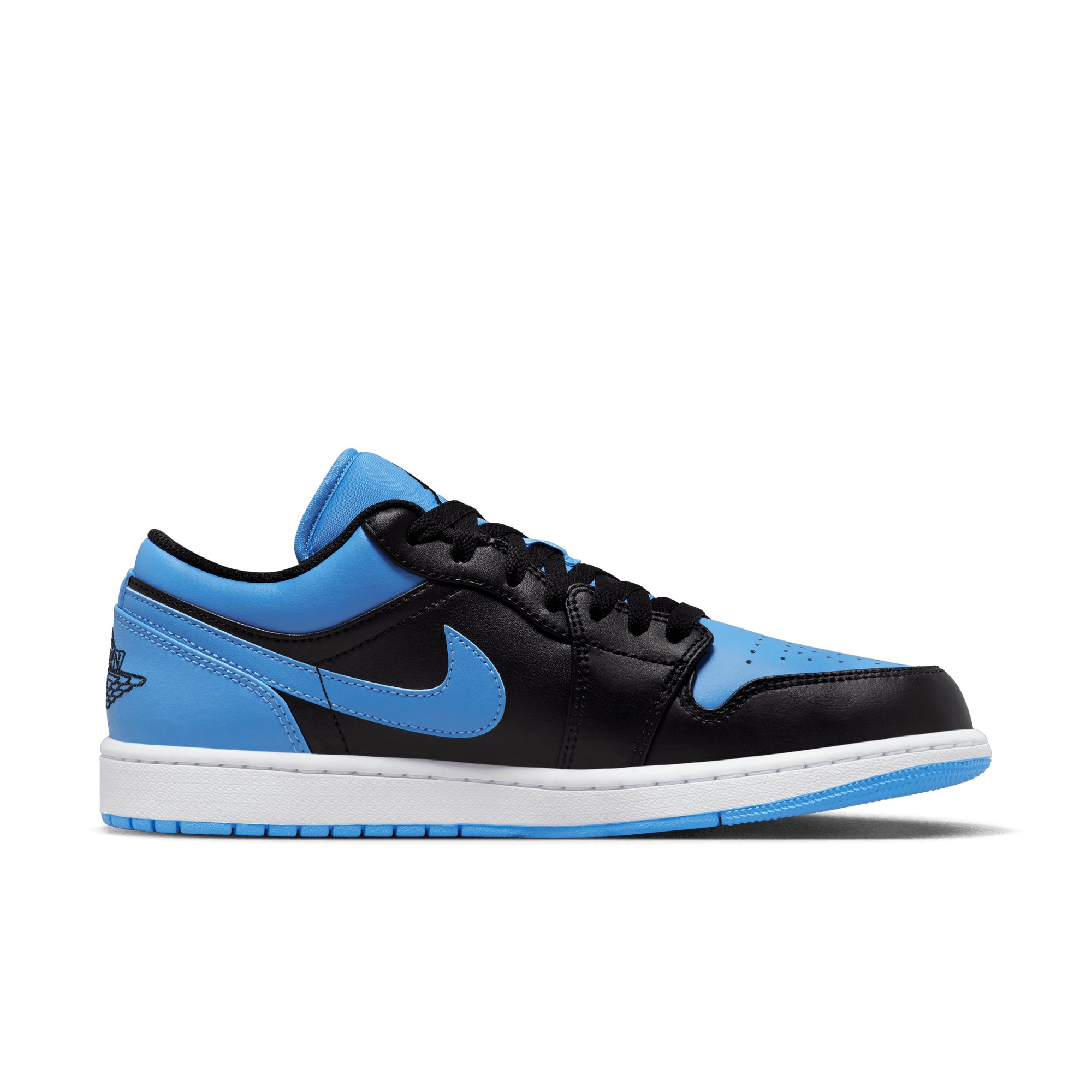 AIR JORDAN 1 LOW - BLACK / UNIVERSITY BLUE