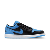 AIR JORDAN 1 LOW - BLACK / UNIVERSITY BLUE